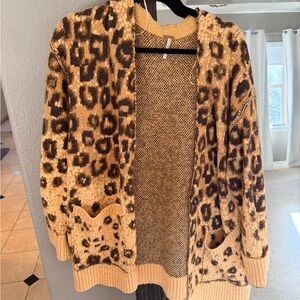 Free People Leopard Print Women's Sweater